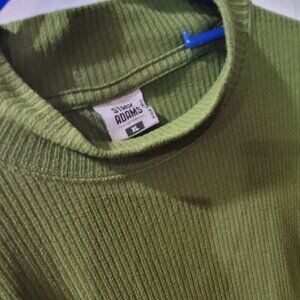 Stacy Adams Men's forest green ribbed knit XL short sleeve shirt with collar